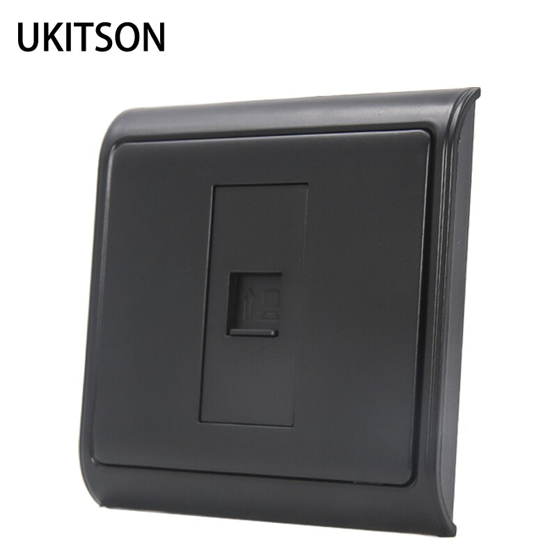 Internet RJ45 Female To Female LAN Faceplate CAT5E CAT.6 Network Plug Panel Dark Color