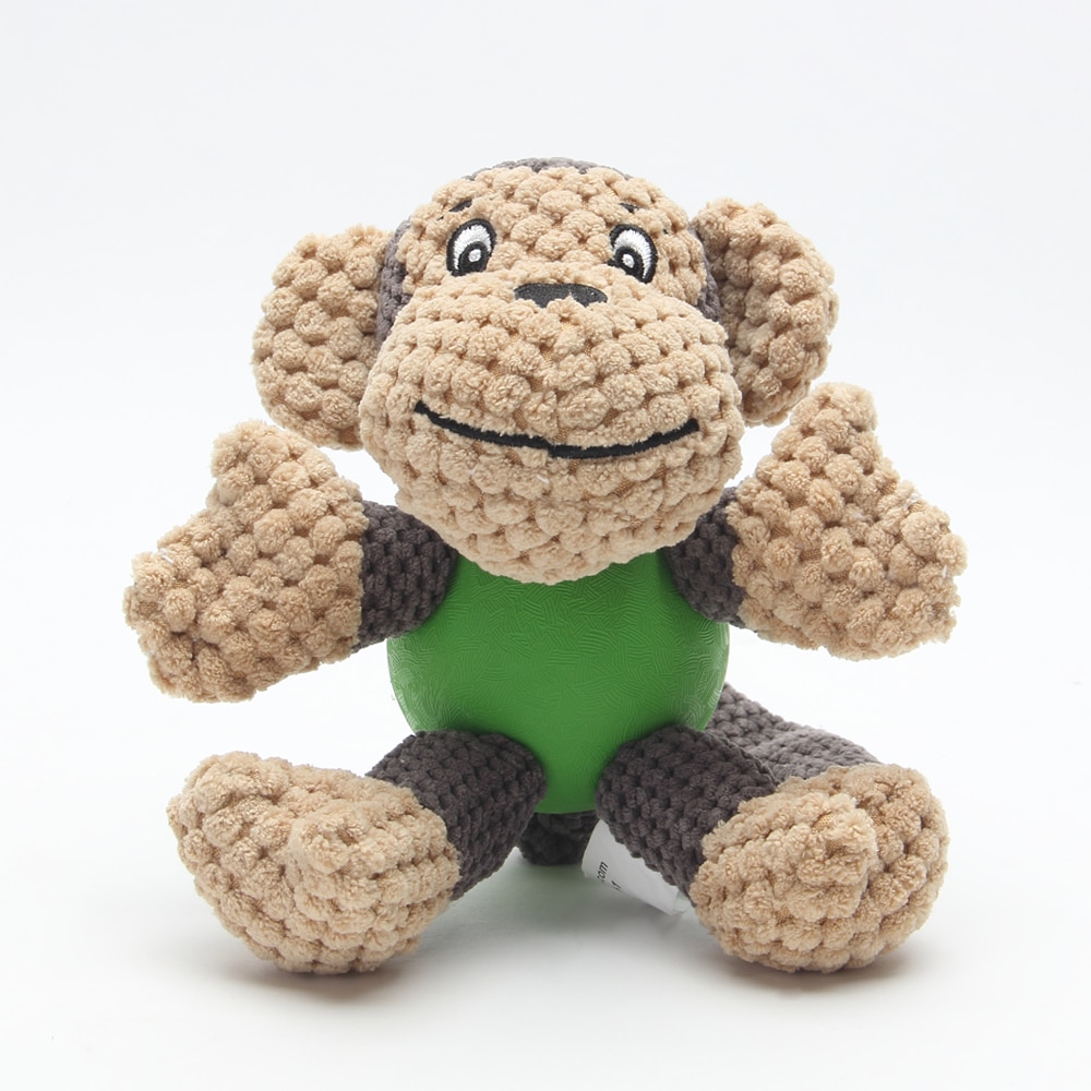 Dog Toys for Small Dogs Molar Bite Rubber Chew Small Toys Interactive Cute Dogs Teeth Cleaning Pets Accessories Monkey Pattern