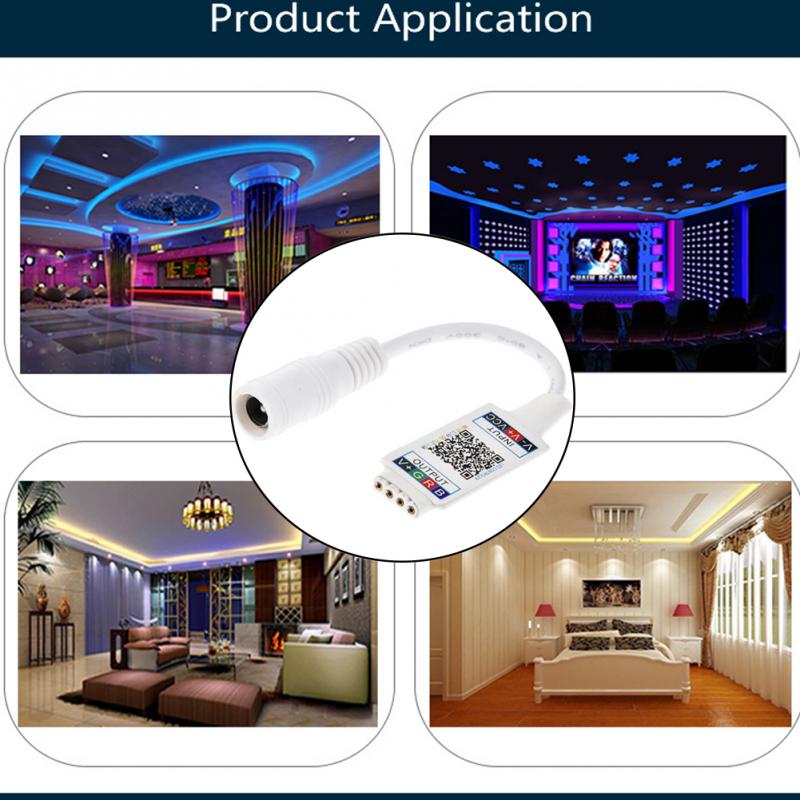 thumbnail image 2 of Bluetooth APP RGB LED Controller DC 5-24V - Mini For 3528 5050 Strips 2 of 2