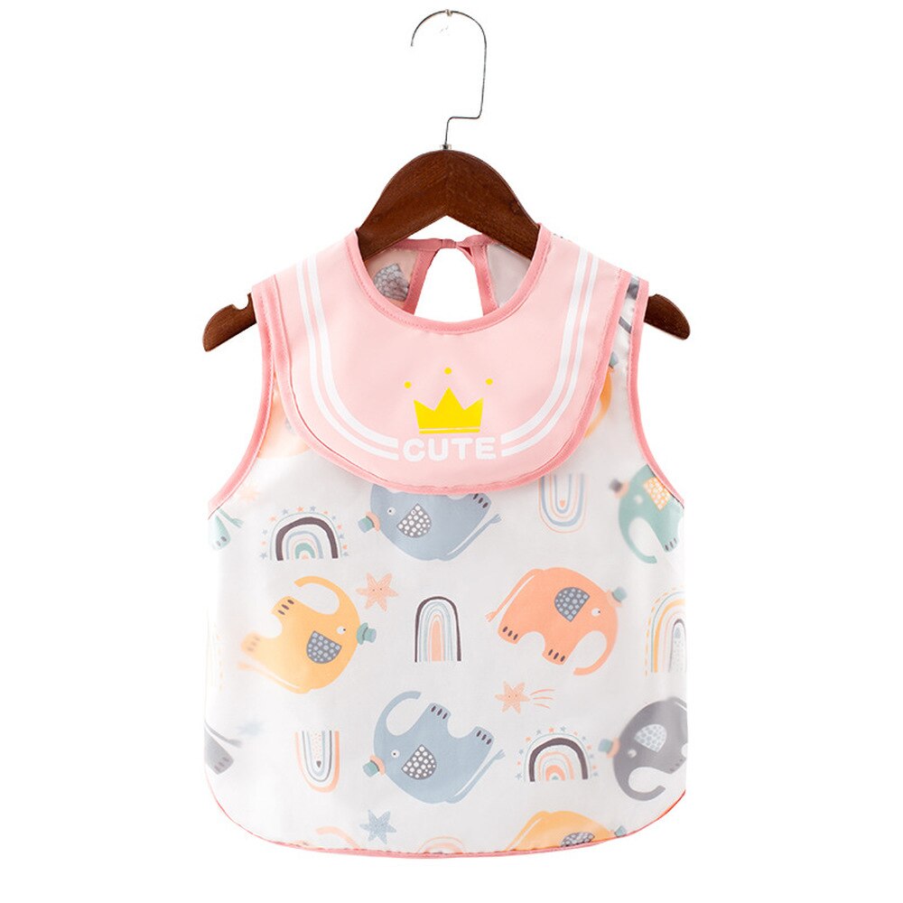 1-3Y Baby Kids Waterdichte Slabbetjes Mouwloze Art Kiel Voeden Bib Schort Baby Jongens Meisjes Burp Doek Bandana Slabbetjes Baby Accessoires