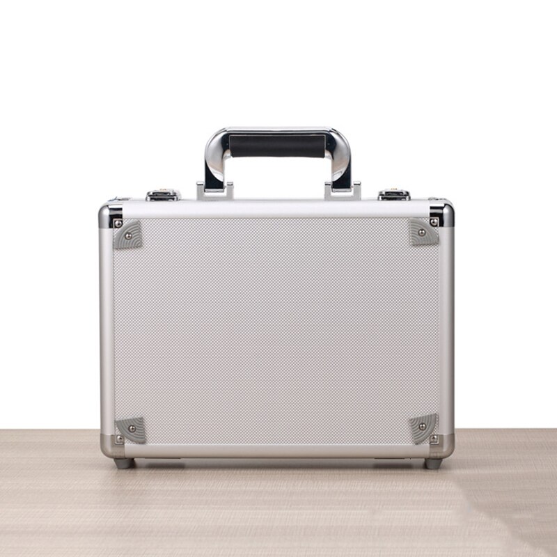 Toolbox Portable Aluminum Tool Box Instrument Box Safety Storage Case Instrument Box Suitcase with Sponge 330x240x100mm
