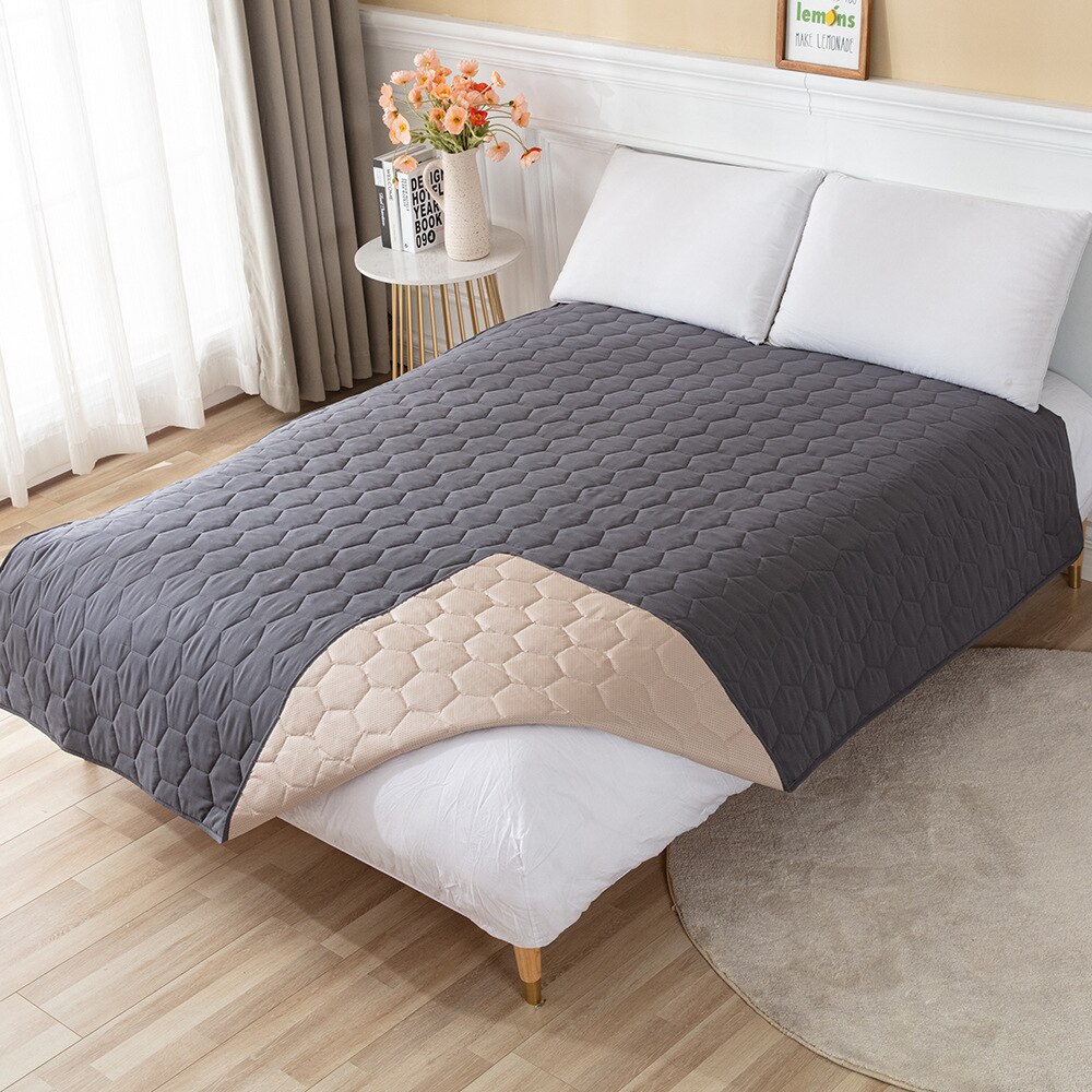 Waterdichte En Ondoordringbare Pet Cover Kat En Hond Matras Wasbaar Bank Aankleedkussen Woonkamer Decoratie: Dark Gray / 68x82inch