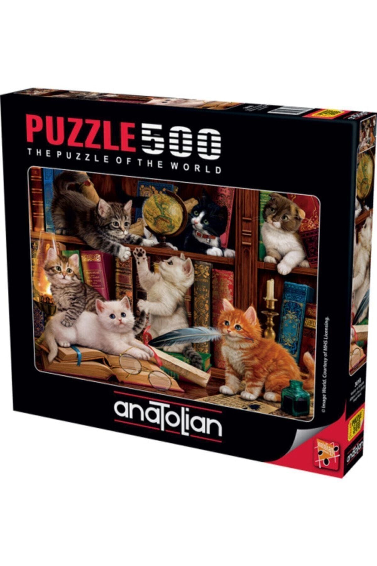 Puzzel 500 Stuks Katten En Boeken/Kittens In De Bibliotheek Puzzel Leuke Spelletjes En Speelgoed Souvenirs Strategie Groep Party activiteiten
