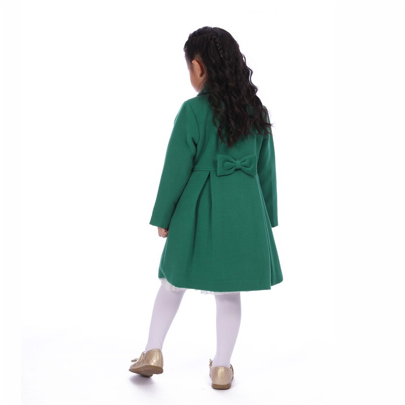 Höst vinter varm grön tjej kappa vårkläder ytterkläder barn barn jackor tjej grön blomma ledig kappa