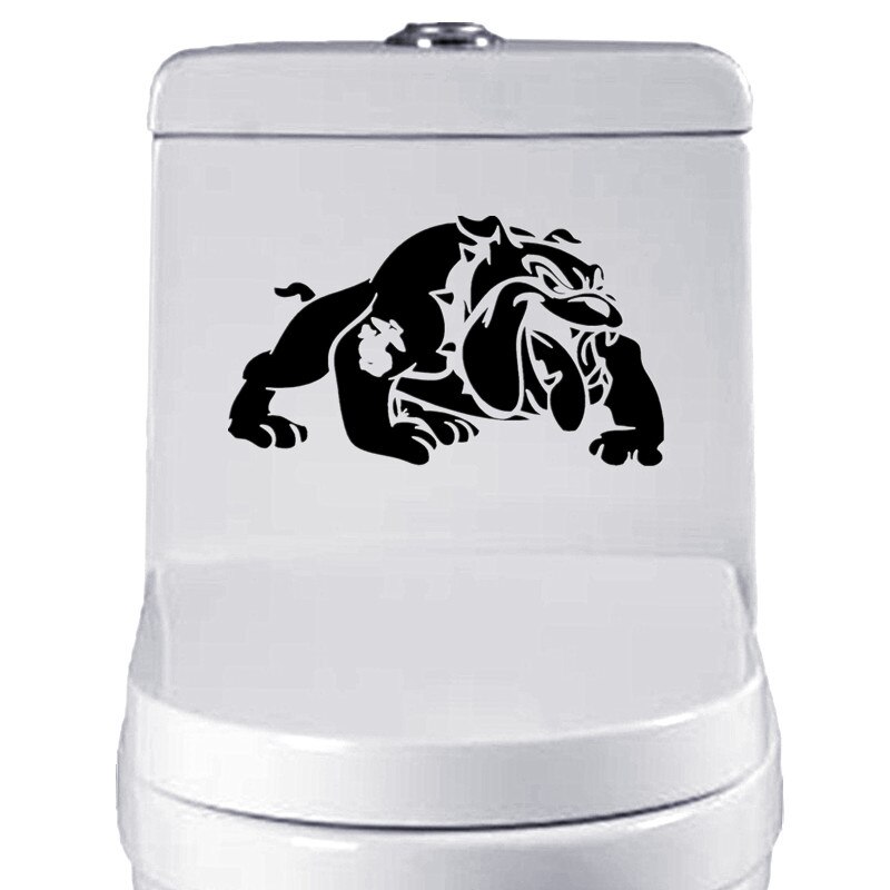 Naklejki na toaletę buldog francuski jeden kawałek wymienny wodoodporny obraz płyta winylowa PVC naklejki Dom dekoracja na WC samochód ścianę dekoracje