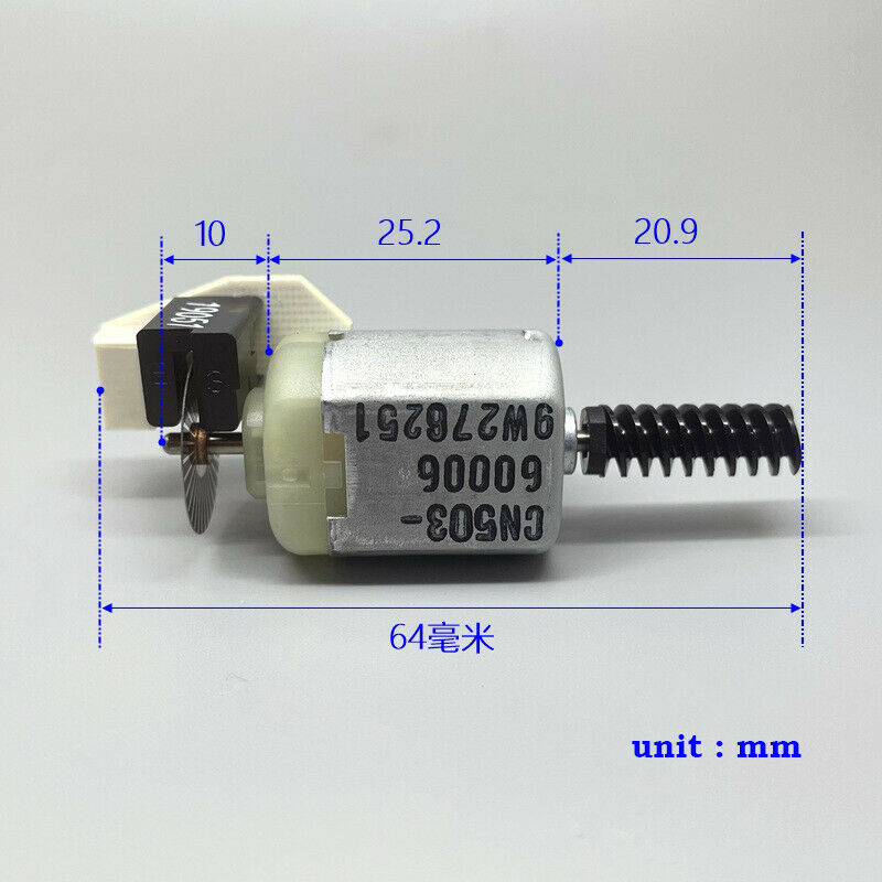 JOHNSON Micro 130 Motor DC 5V-12V 7000RPM Worm Gear Shaft with Speed Encoder AB Phase Long Life