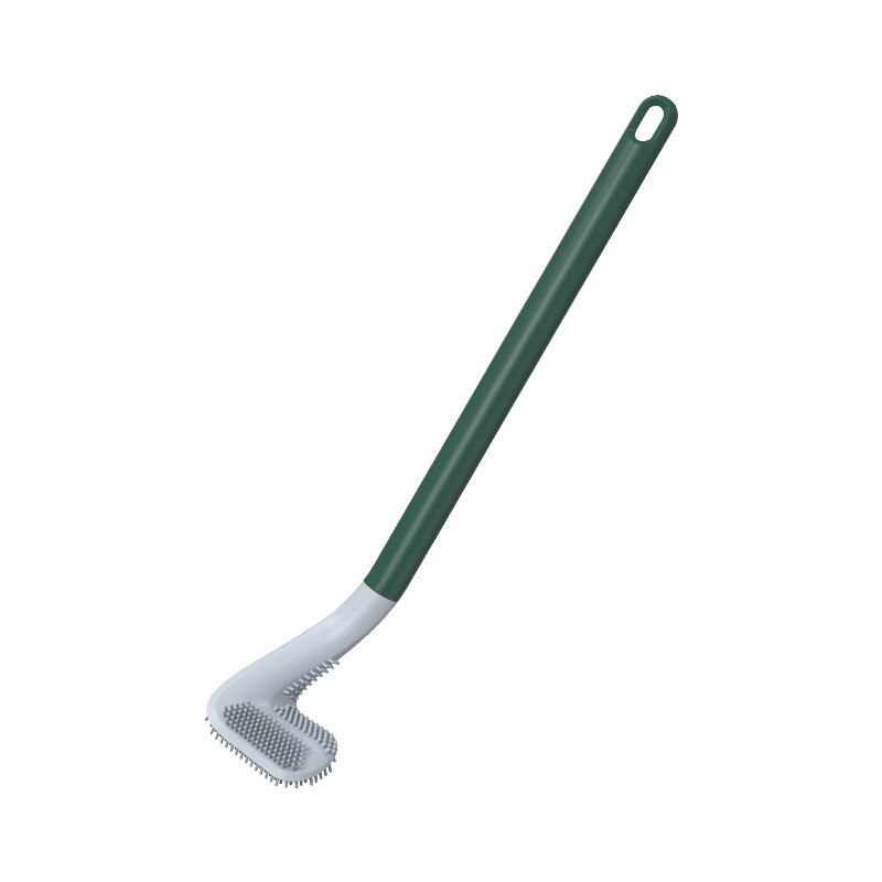 Brosse de toilette en Silicone Durable, Golf brosse de toilette créative à Long manche, brosse de nettoyage sans impasse, outil domestique, accessoires de salle de bain: Green
