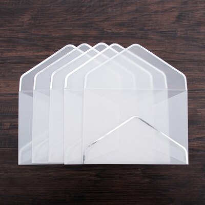 20pcs/set Transparent Paper Envelope Stamping Print Thicken Paper Envelope for Invitation Anniversary Envelope Scrapbooking: 20pcs silver