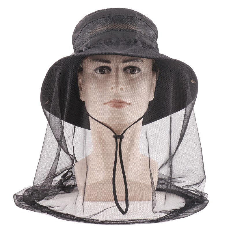 CAMOLAND-Sombrero de malla antimosquitos para hombre y mujer, sombrero de red con protección UV para el Sol, para exteriores, pesca, senderismo