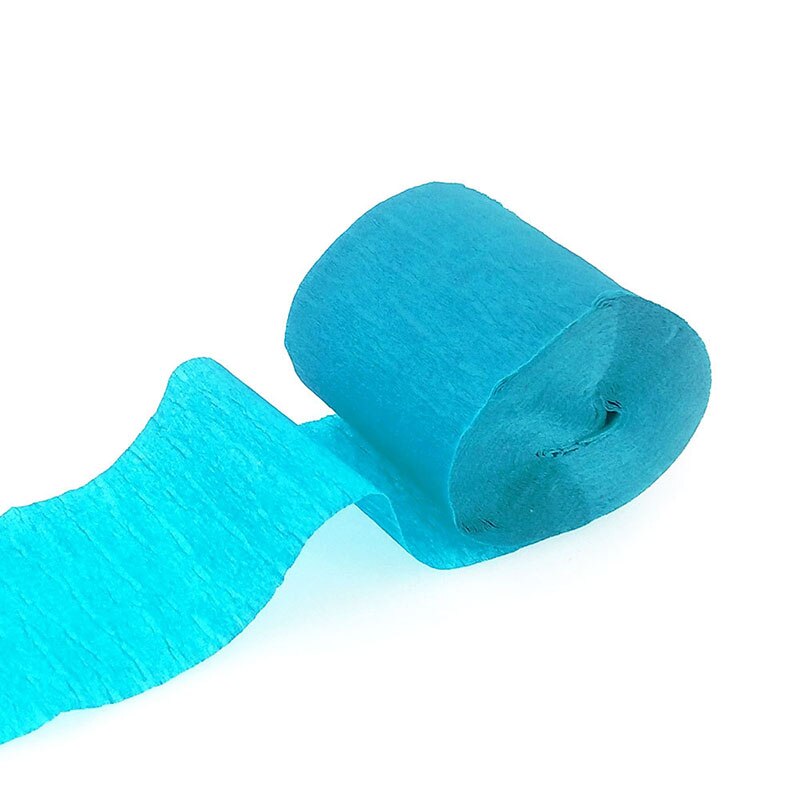 4.5cm*10m Crepe Paper Streamers Paper Garland Backdrops For Wedding Birthday Baby Shower Party DIY Decoration Pinata Material: Blue