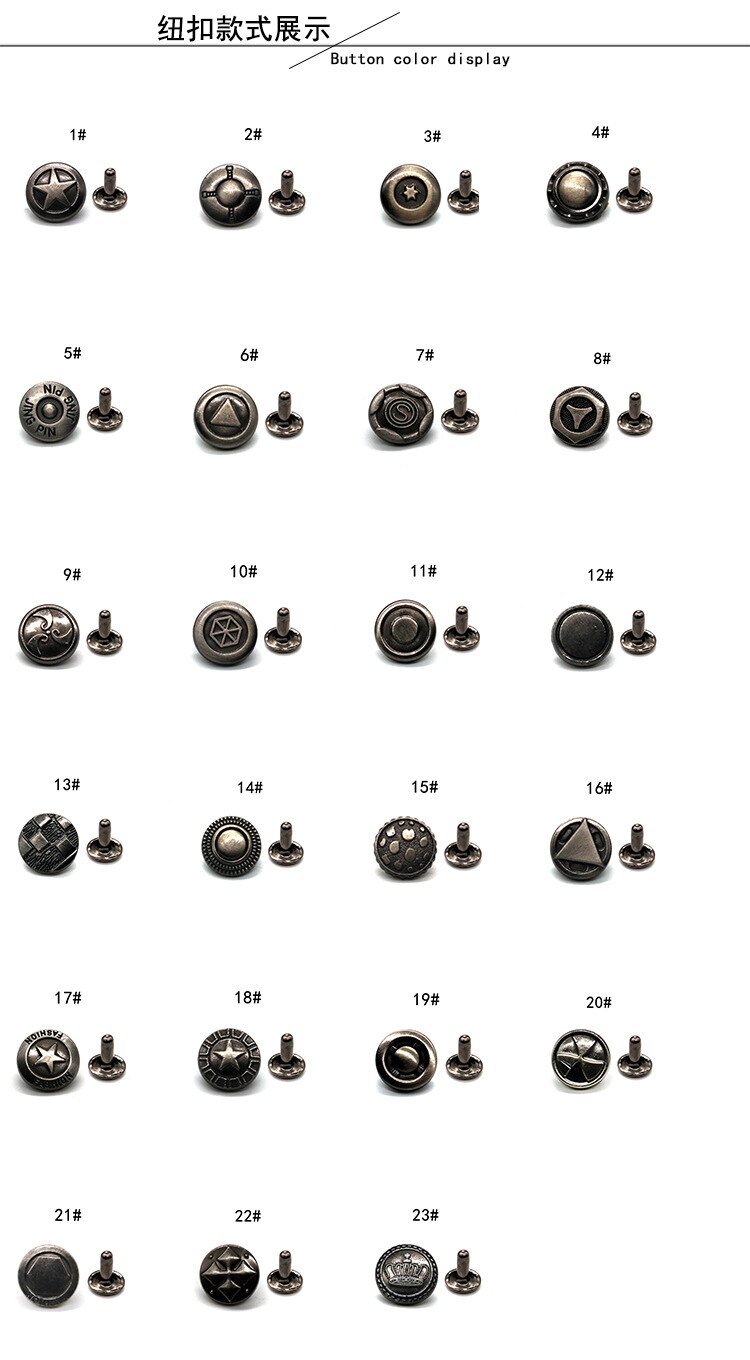 Métal mao ding kou sandales bouton d'été en cuir sandales bouton accessoires chaussons pour hommes suivi avec bouton de connexion