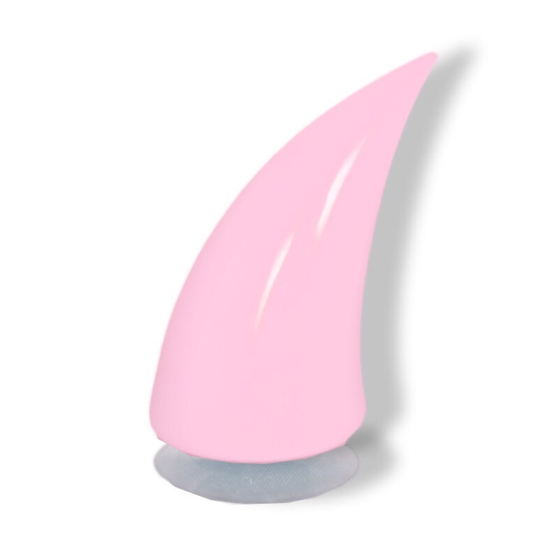 Décorations de casque de moto en corne de diable, visage complet, hors route, corne de bœuf, accessoires de voiture, ventouse fraîche en Silicone: Light Pink