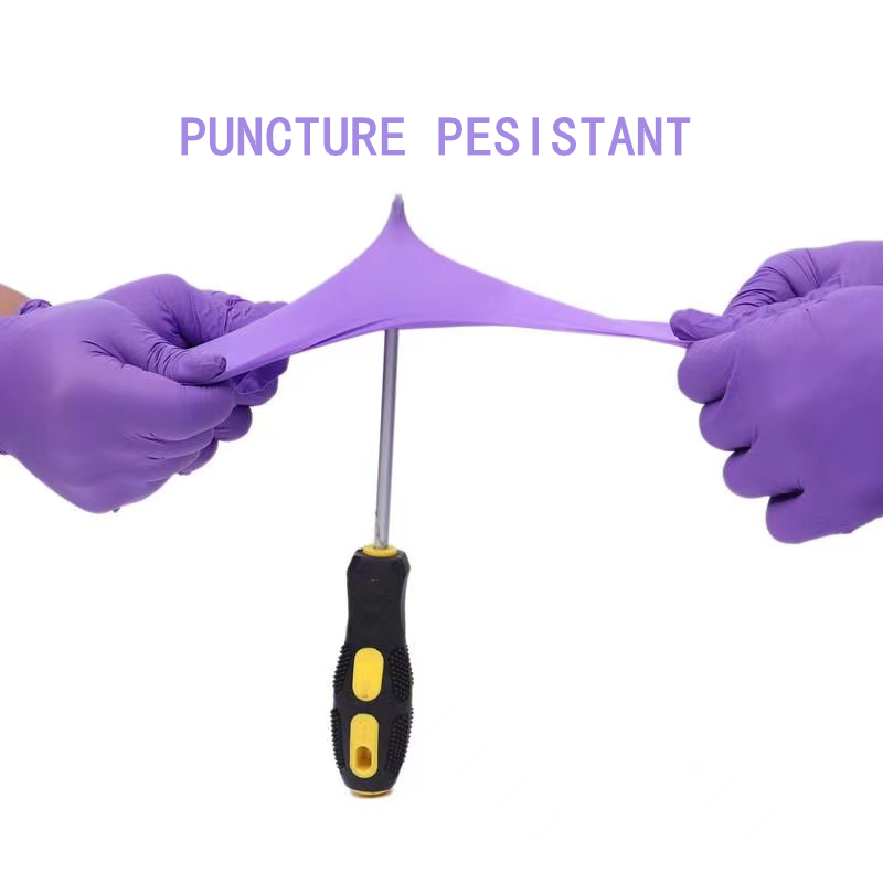 50/100 pezzi guanti monouso in nitrile guanti viola impermeabili senza polvere guanti da lavoro antiscivolo per cucina/lavaggio/pulizia