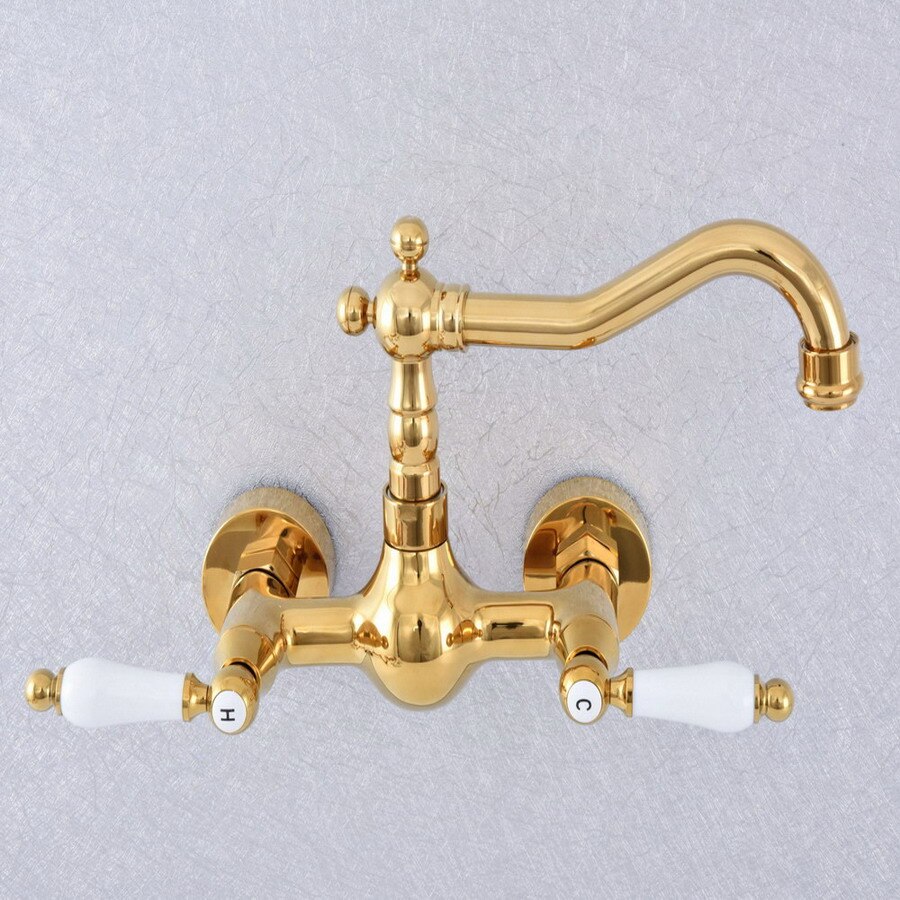 Luxe Gouden Badkamer Keuken Kraan Wall Mounted Men... Grandado