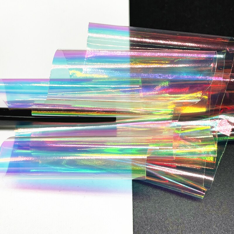 Aurora lámina de cristal para uñas, película adhesiva de celofán, de tendencia de uñas coreanas, cubo de hielo, decoración DIY, 100cm/botella: 05