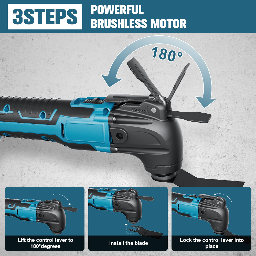 Makita 18V Oscillerande Multiverktyg för Kapning, Skrapning, Slipning - Batteridrivet Verktyg för Hemmabruk