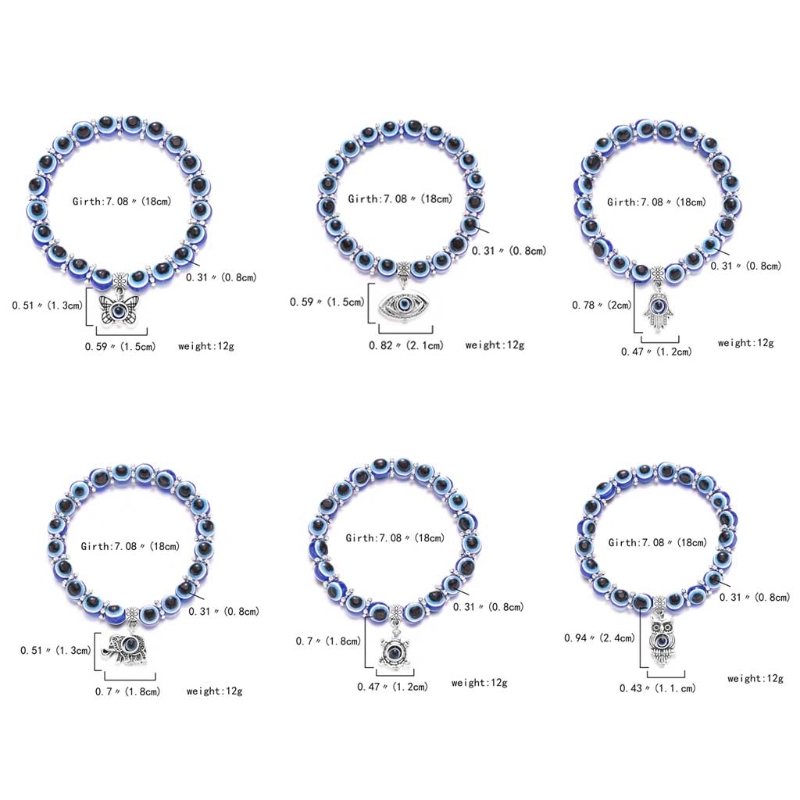 Eye Ankle Bracelet Evil Eye Bead Chain Lucky Kabbalah Protection Amulet Bracelet Turkey Blue Eye Bracelet for Ladies R7RF