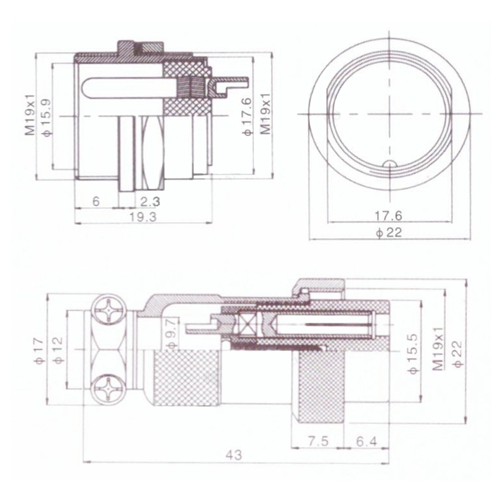 1Set GX20 Luchtvaart Connector Male Plug Vrouwelijke Socket Ronde Connector 2/3/4/5/6/7/8/9/10/12/14/15 Pin Draad Panel Connector
