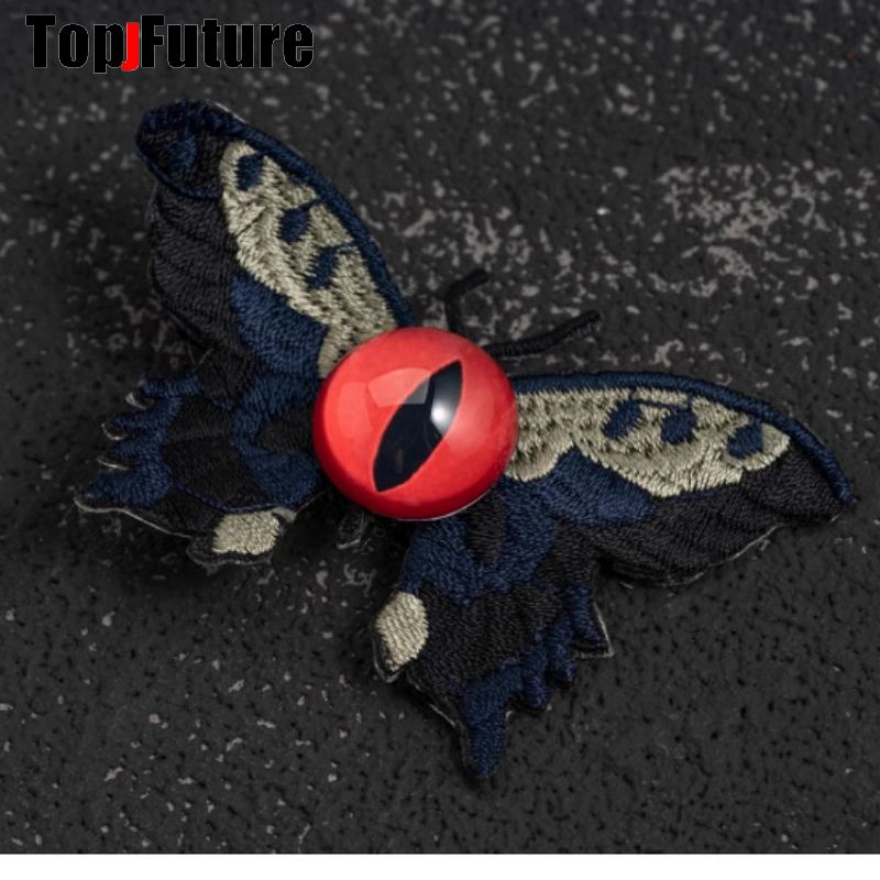 Butterfly Hair Clip Y2K girl Harajuku Gothic Original Subculture Accessories one eyed demon Hair clips pins Hairpin Barrettes: GRAY