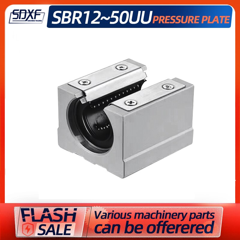 1/2/4PCS box-type open linear bearing slider SBR pressure plate SBR12/16/20/25/30/35/40/50UU