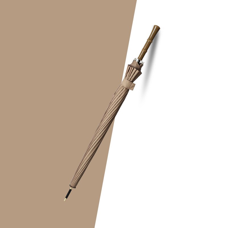 16k półautomatyczny wiatroodporny parasol przeciwdeszczowy japońnarty prosty długi parasolka z uchwytem kobiety słodki słodki retro prosty parasol: shen ka qi