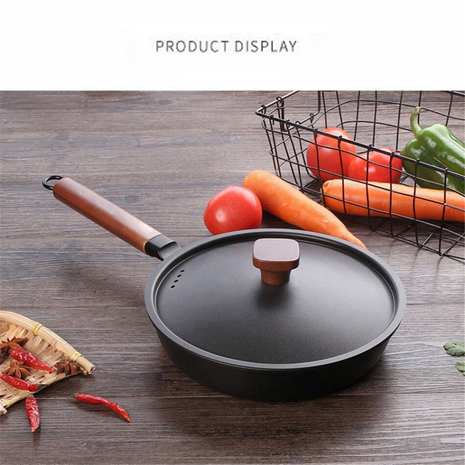 24cm non stick pan Frying Pan Non-stick Cast Iron Pan Multi-function Wok Pans Kitchen Tools Accessories