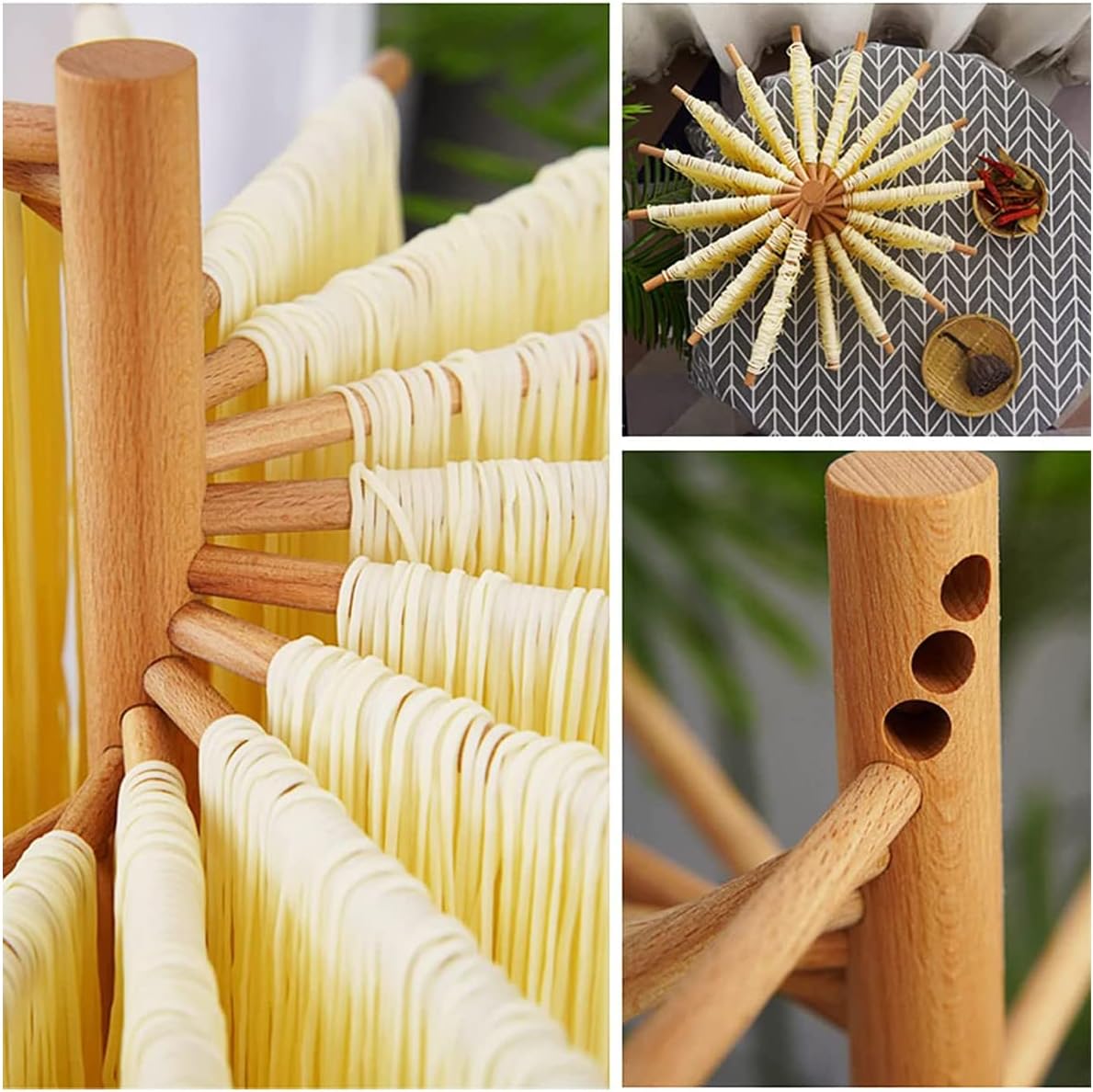 Mattarello per ravioli in legno Stendino per pasta pieghevole Stampo per ravioli Timbri per pasta Ruota a rulli Affettatrice per Pizza per strumenti per la produzione di pasta