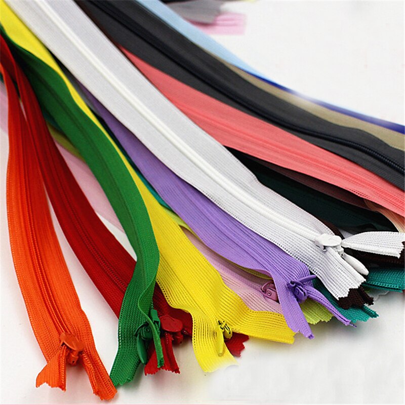 60cm cremalleras invisibles DIY Nylon bobina cremallera para costura ropa cojín herramienta cojín sastre