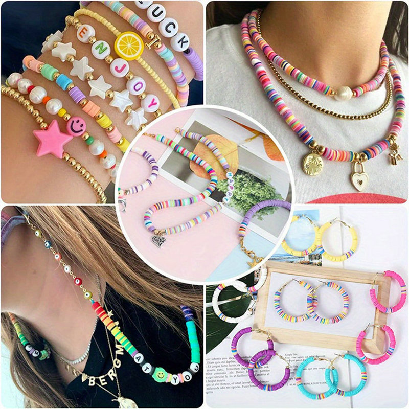24-kleuren klei kralen armband maken kit platte preppy kralen polymeer klei kralen kit voor vriendschap armbanden maken ambachtelijke DIY