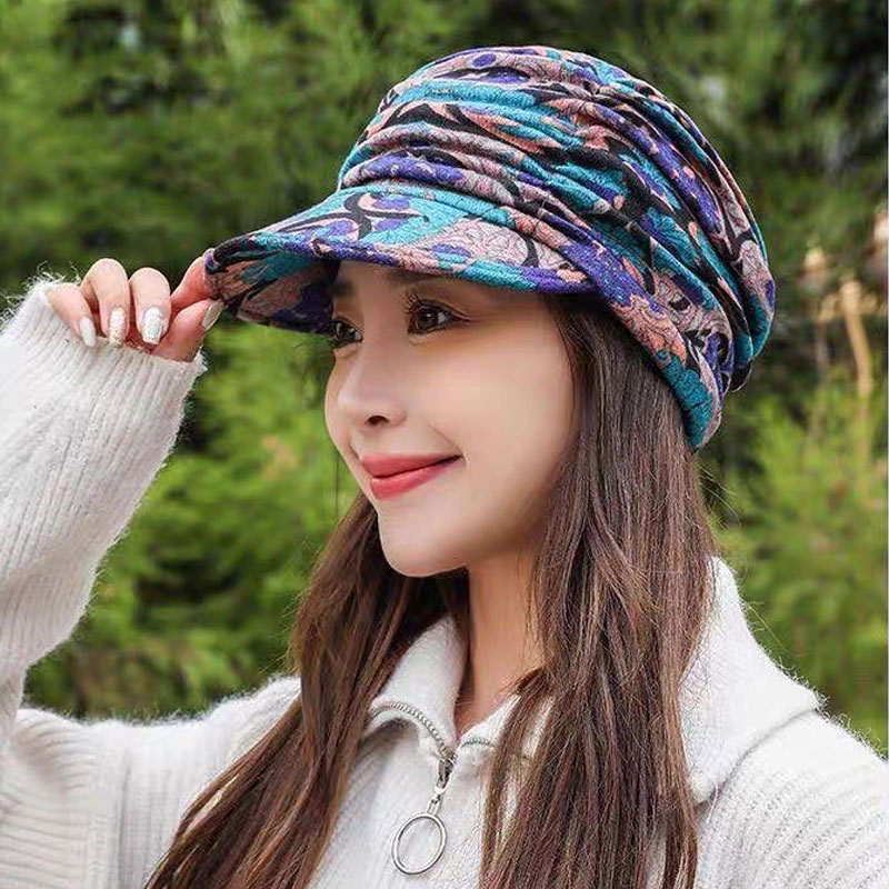 Chapeau à fleurs à bords courts pour femmes, chapeau à bec de canard doux, tendance, Protection solaire, casquette de journal, adapté aux voyages et au shopping quotidiens