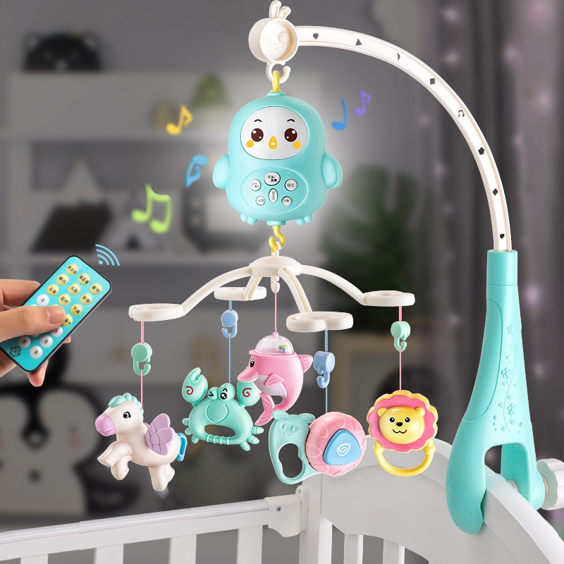 0-12 Maanden Baby Wieg Mobiles Rammelaars Pasgeboren Muziek Educatief Speelgoed Voor Baby Slapen Comfort Baby Bed Bel Carrousel peuter Speelgoed