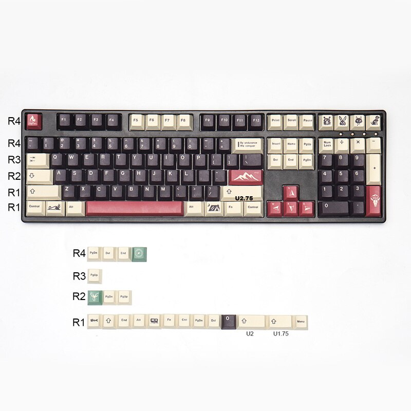 1set GMK Wild Key caps PBT Dye Subbed Cherry Profile Key Caps con 2U 2.75U 1.75U per interruttore MX