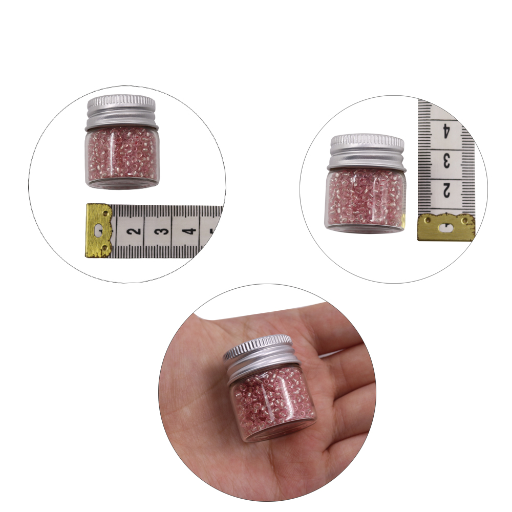 1600 stk små gjennomsiktige perler 2mm glassfrøperler for håndarbeid med beholderoppbevaringsboks for å lage armbåndssmykker