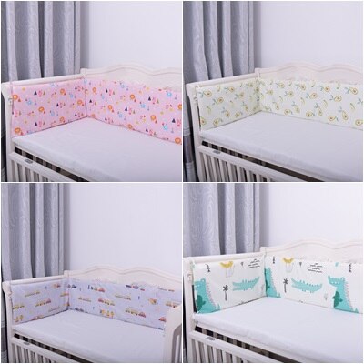 Baby Bed Bumper Zachte Pasgeborenen Crib Bumpers Baby Kamer Decoratie Kids Crib Rond Kussen Cot Protector Met Katoenen Hoes