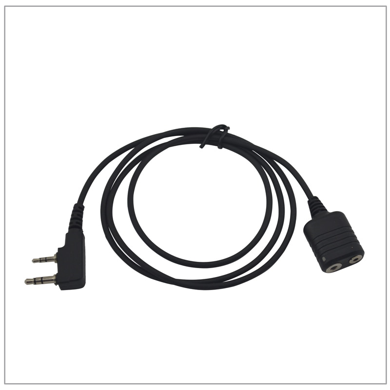Walkie-talkie K type 2 broches, haut-parleur, Microphone, casque, oreillette mâle à femelle, rallonge, câble pour Kenwood BaoFeng UV-5R