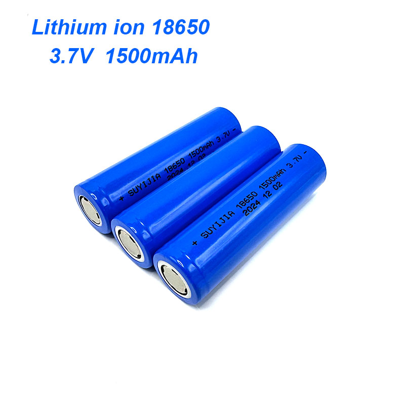 Batterie Lithium-ion Rechargeable 18650 1500mAh, 3.7V, adaptée aux intercomètres, aux télécommandes, aux jouets, aux phares et aux ventilateurs