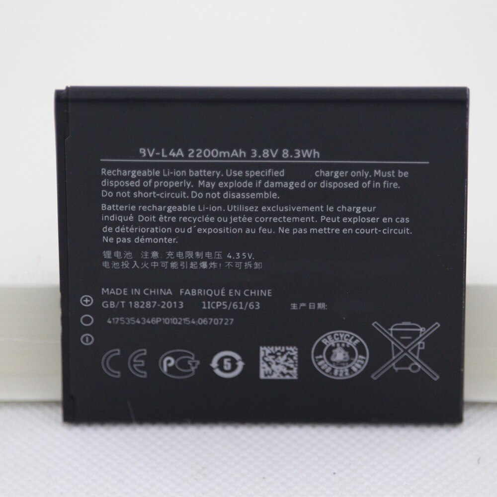 2200mAh BL-L4A BLL4A BL L4A BV-L4A Battery for Nokia Lumia 535 Battery Lumia 830 RM984 RM-1090 RM-1089 Battery Replacement
