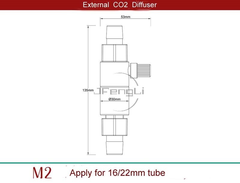 Qanvee CO2 Diffuser Verstuiver Systeem Extenrnal Diffuser Voor Plant Aquarium Tank CO2 Verstuiver Systeem Diffuser Reactor: M2