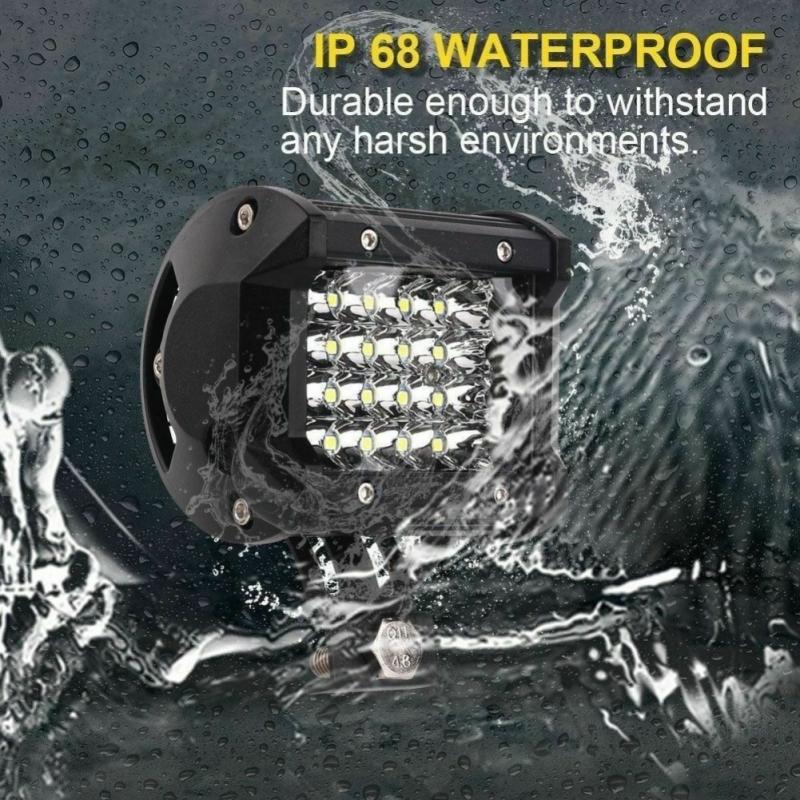 1/2Pc 4 Inch Offroad Led Bar 12V 24V Spot Flood Led Light Bar Voor Truck atv 4X4 Baot Tractor Led Verlichting 4 Rij 200W Bar Licht