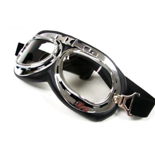 Gafas de Aviador estilo piloto Vintage para motocicleta, lentes transparentes a prueba de rayos ultravioleta, Cruiser, Scooter