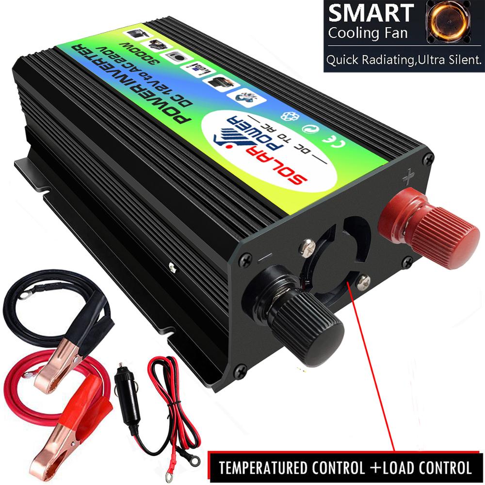 Peak 3000W Car Power Inverter 12V 220V 110V Built-in Cooling Fan Modified Sine Wave 220v to 12v Converter Power Adapter