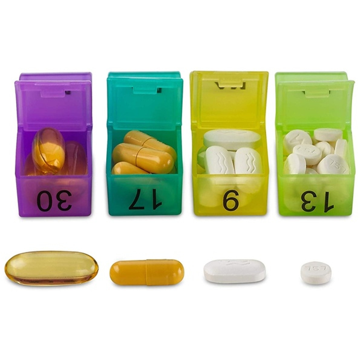 32 pladser månedlig pille arrangør æske tablet holder medicin beholder arrangør taske rejse daglig pille opbevaring boks