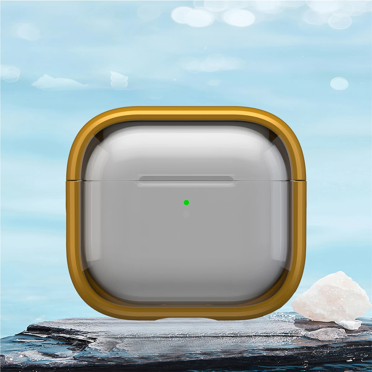 Skyddande fodral för hörlurar till airpods 1/2/3/4/  och airpods pro och airpods pro 2 , sött vikbart, stötsäkert fodral med stativ: S / Gul
