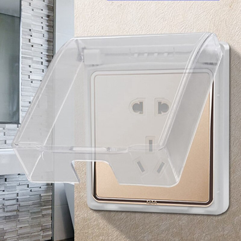 Transparent Box Switch Socket Protective Box Dust Cover For Wall Socket Square Switch Box Household Waterproof Cover Box