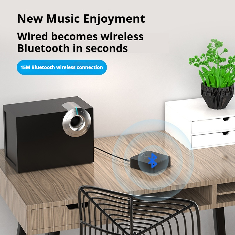 Adaptador de audio Bluetooth 5.0 inalámbrico ‌ Transceptor de doble banda para amplificador/PC/TV/auriculares/audio del coche