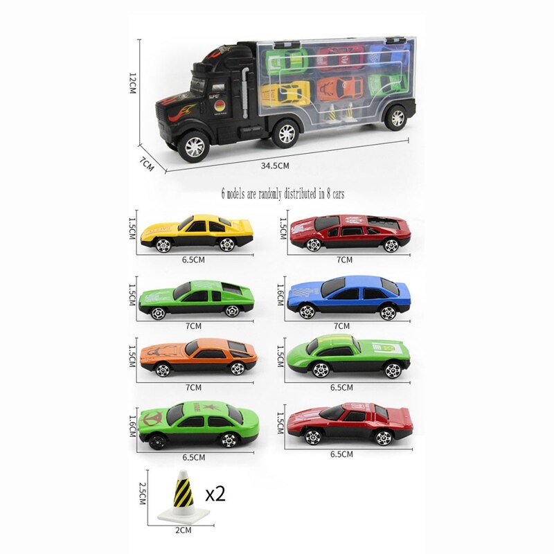 9 Teile/los Von Tragbaren freundlicher Mini Großen Lkw Spielzeug Ungiftig Kunststoff Auto Modell Spielzeug Container Lkw Lagerung warenkorb Modell Spielzeug