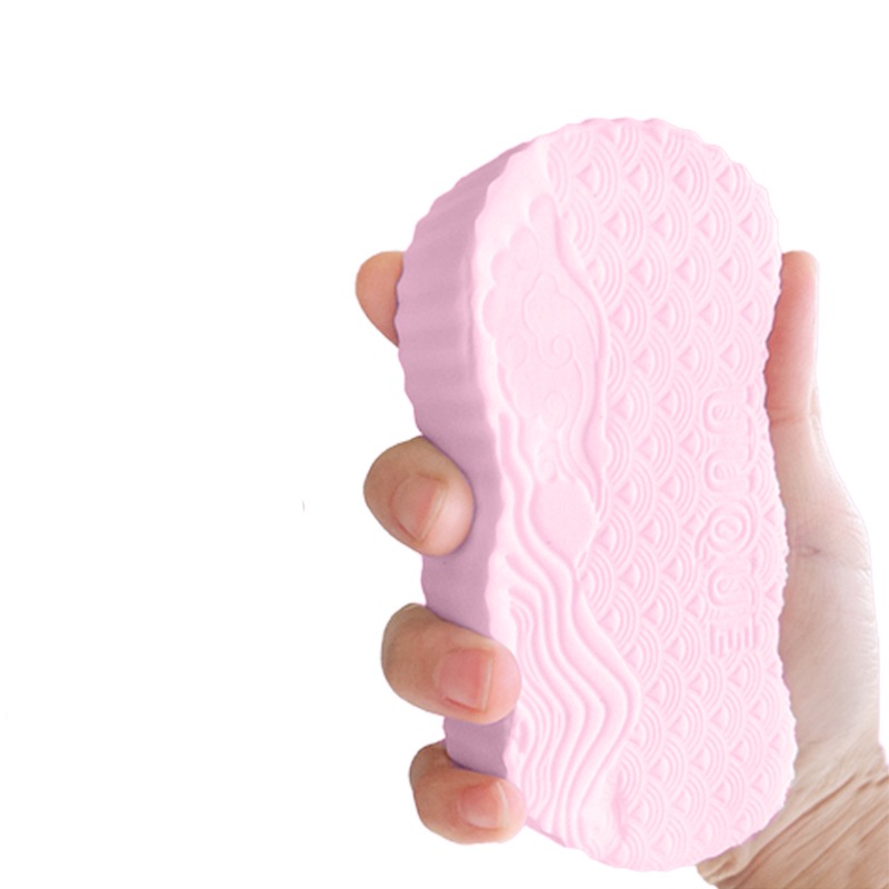 Magic Sponge Children Bath Sponge Body Dead Skin Remover Exfoliating Massager Cleaning Shower Brush Peeling Sponge: Pink