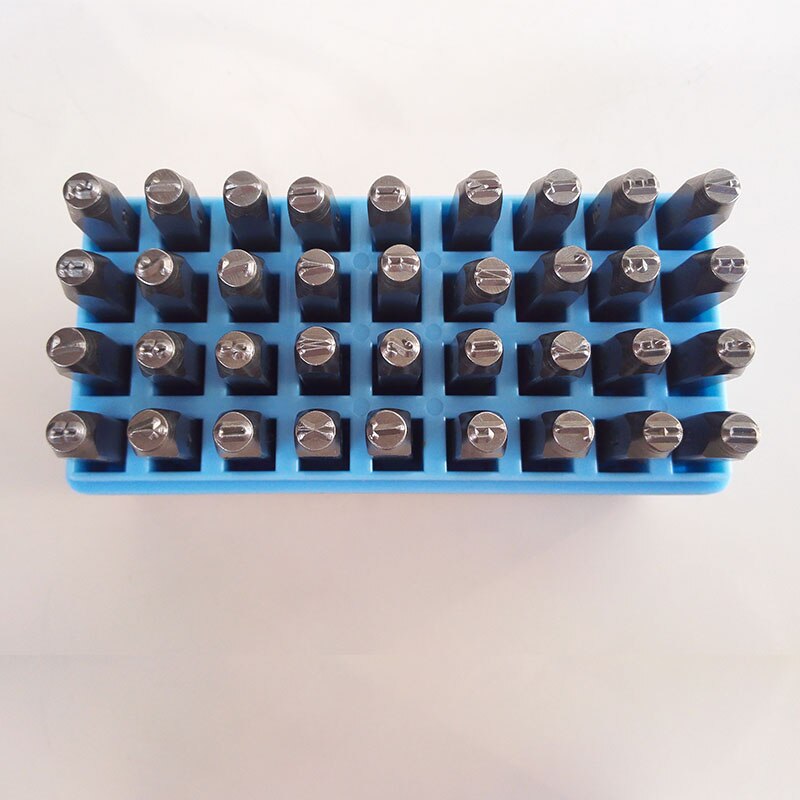 36pcs/set 4mm Leather Alphabet Number Letter Stamping Steel Die Stamp Set Punch Pressing Kit Leather Craft Stamp