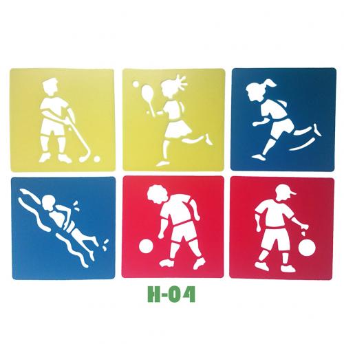 6 stk julemand snefnug engel tegning stencils børn diy tegning scrapbog skabelon børn pædagogisk legetøj til børn: H04