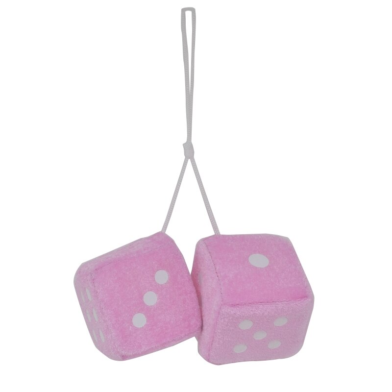 Multicolor Pluche Dices Auto Opknoping Hanger Jaar Dobbelstenen Fluwelen Dobbelstenen Model Decoratie Achteruitkijkspiegels Styling: Goud